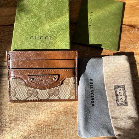 Gucci X Balenciaga Brown and Tan Card Holder - BRAND NEW! AUTHENTIC!🤎 - Picture 5 of 7